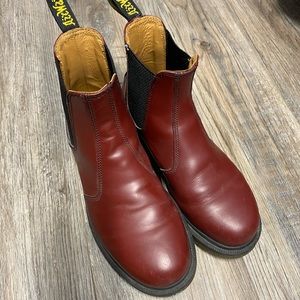 Dr. Martens Cherry Red Smooth Chelsea boots size 6M